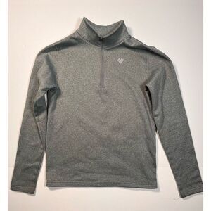Obermeyer Ultragear 1/4 Zip Winter Sport Fleece Layering Grey Boy Size XL 16-18